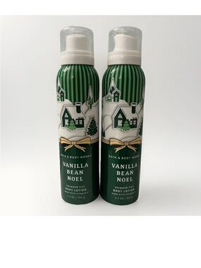 Bath & Body Works Vanilla Bean Noel Shimmer Fizz Body Lotion, Set of 2, New